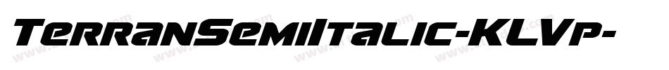 TerranSemiItalic-KLVp字体转换