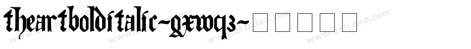 TheArtBoldItalic-gxwq3字体转换