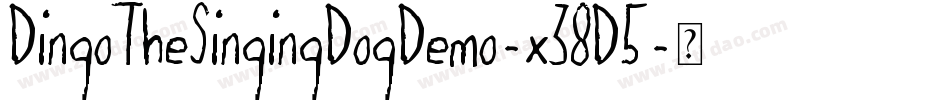 DingoTheSingingDogDemo-x38D5字体转换