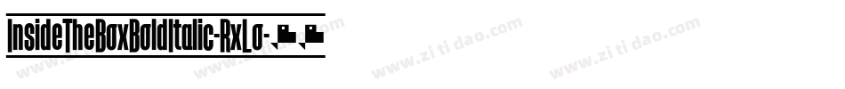 InsideTheBoxBoldItalic-RxLo字体转换