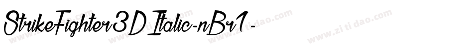 StrikeFighter3DItalic-nBr1字体转换