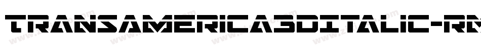 TransAmerica3DItalic-rMRB字体转换