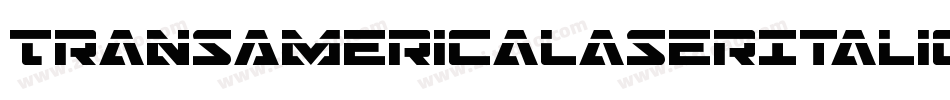 TransAmericaLaserItalic-0X2d字体转换