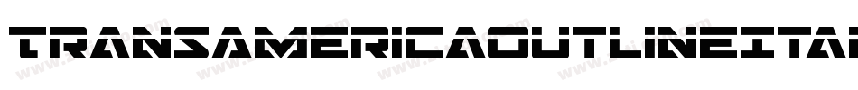 TransAmericaOutlineItalic-a30E字体转换