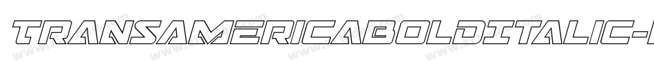 TransAmericaBoldItalic-KrYX字体转换