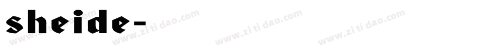 sheide字体转换