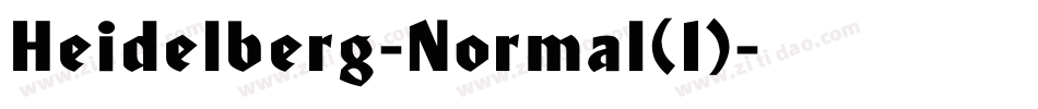 Heidelberg-Normal(1)字体转换