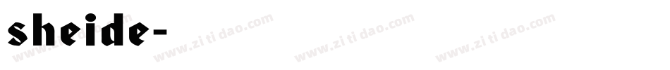 sheide字体转换