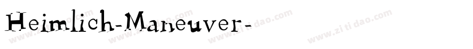 Heimlich-Maneuver字体转换