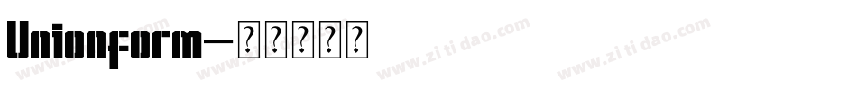Unionform字体转换