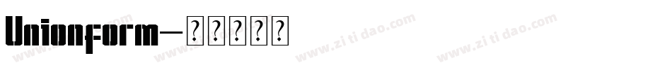 Unionform字体转换