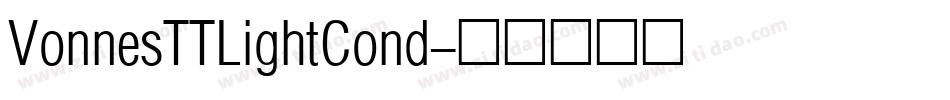 VonnesTTLightCond字体转换