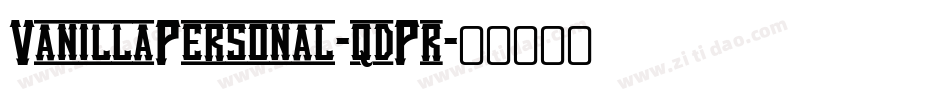 VanillaPersonal-qdPr字体转换