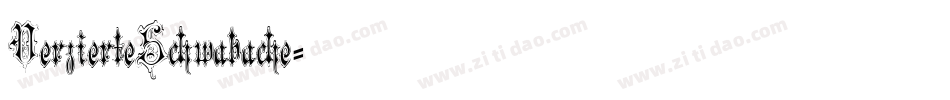 VerzierteSchwabache字体转换