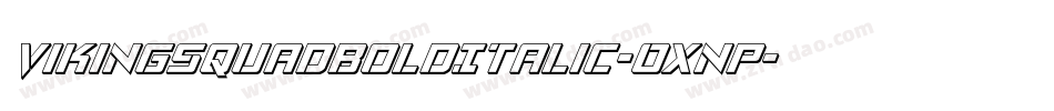 VikingSquadBoldItalic-OXnp字体转换