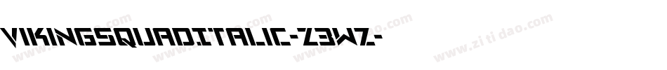 VikingSquadItalic-Z3wz字体转换