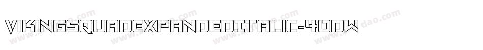 VikingSquadExpandedItalic-4OdW字体转换
