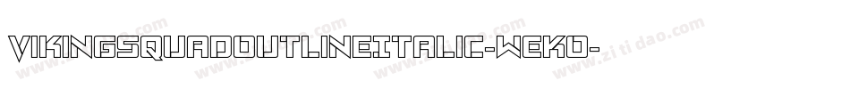 VikingSquadOutlineItalic-WEKO字体转换