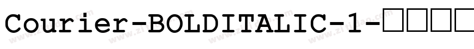Courier-BOLDITALIC-1字体转换
