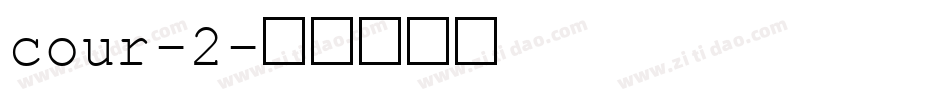 cour-2字体转换