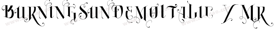 BurningSunDemoItalic-9YMr7字体转换