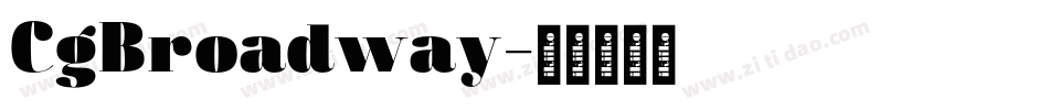 CgBroadway字体转换