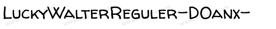 LuckyWalterReguler-DOanx字体转换