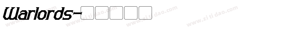 Warlords字体转换