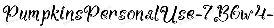 PumpkinsPersonalUse-7B6w4字体转换