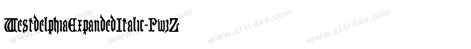 WestdelphiaExpandedItalic-PwzZ字体转换