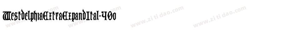 WestdelphiaExtraExpandItal-40oW字体转换