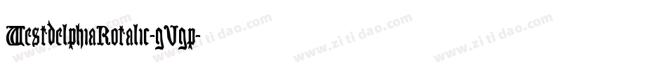 WestdelphiaRotalic-gVgp字体转换
