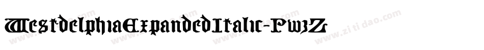 WestdelphiaExpandedItalic-PwzZ字体转换