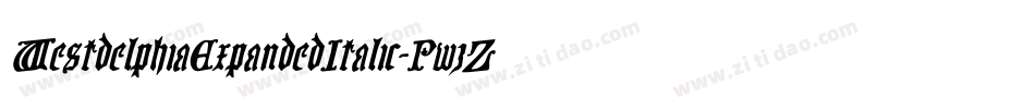WestdelphiaExpandedItalic-PwzZ字体转换