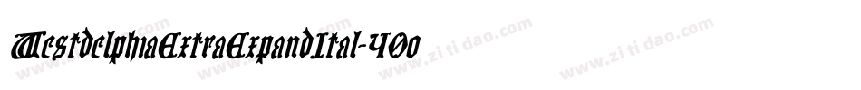 WestdelphiaExtraExpandItal-40oW字体转换