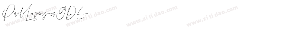 PaulLoving-w9D6字体转换