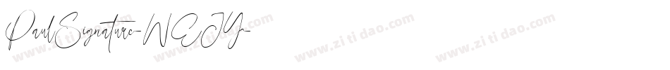PaulSignature-WEJY字体转换
