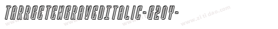 TarrgetEngravedItalic-G20y字体转换