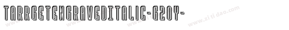 TarrgetEngravedItalic-G20y字体转换