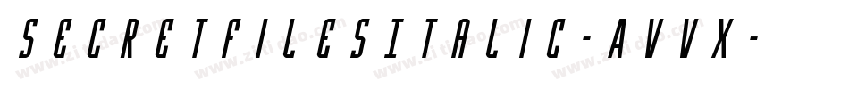 SecretFilesItalic-AvVx字体转换