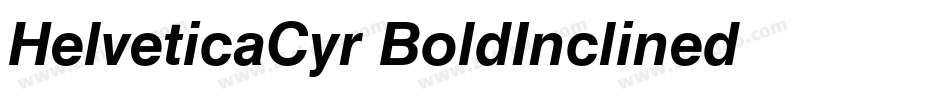 HelveticaCyr-BoldInclined字体转换