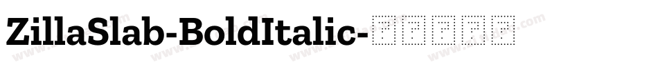 ZillaSlab-BoldItalic字体转换