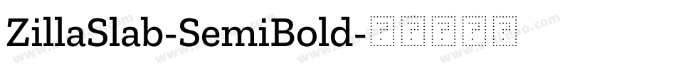 ZillaSlab-SemiBold字体转换