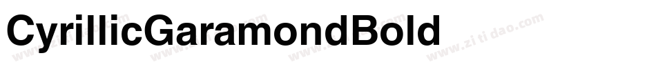 CyrillicGaramondBold字体转换