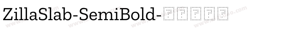 ZillaSlab-SemiBold字体转换