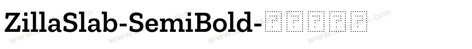 ZillaSlab-SemiBold字体转换