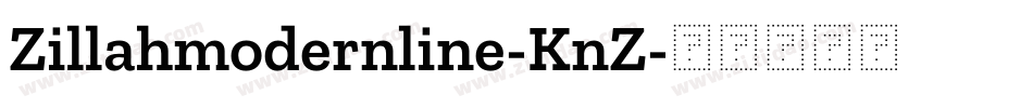 Zillahmodernline-KnZ字体转换