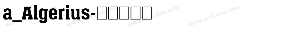 a_Algerius字体转换