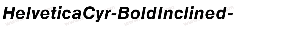 HelveticaCyr-BoldInclined字体转换