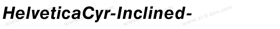 HelveticaCyr-Inclined字体转换